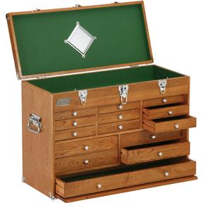 Machinist's 14 Drawer Oak Chest