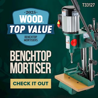 Banner for 9-9 Award Winning Benchtop Mortiser T33127