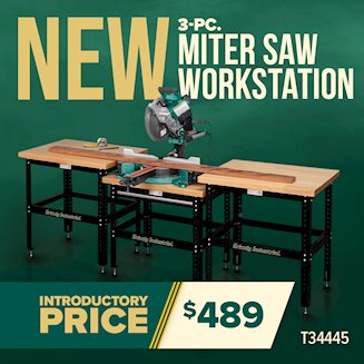 Banner for 09-16 New T34445 Miter Saw Workstation