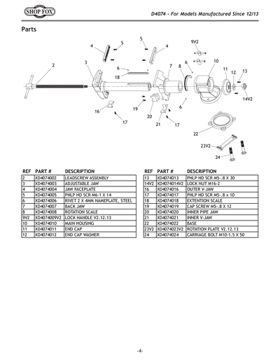 Part Diagram for D4074