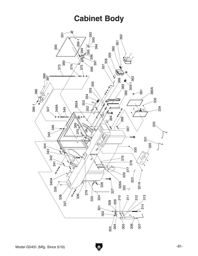 Part Diagram for G0451
