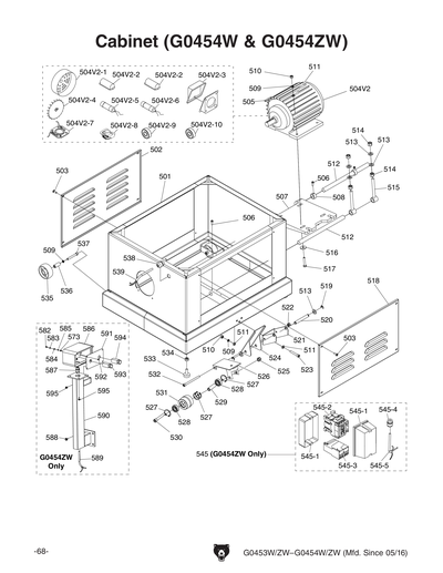Part Diagram for G0453W