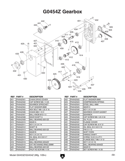 Part Diagram for G0454Z