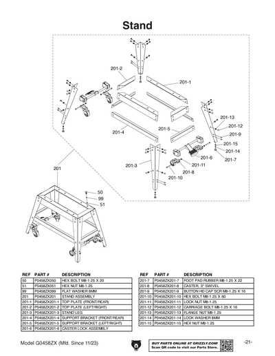 Part Diagram for G0458ZX