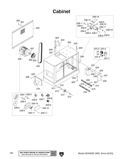 Parts for G0490ZX 8