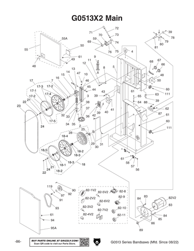 Part Diagram for G0513