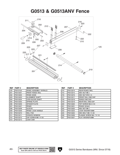 Part Diagram for G0513ANV