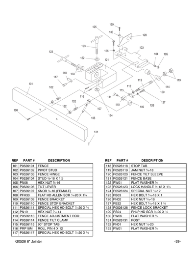 Part Diagram for G0526