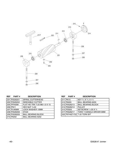 Part Diagram for G0526