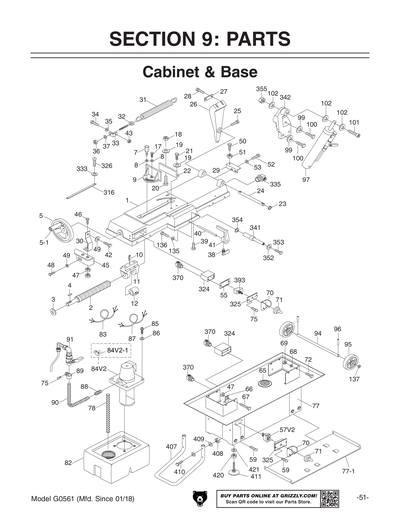 Part Diagram for G0561