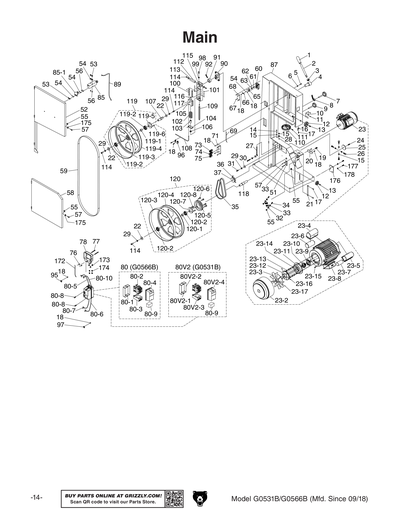 Part Diagram for G0566B