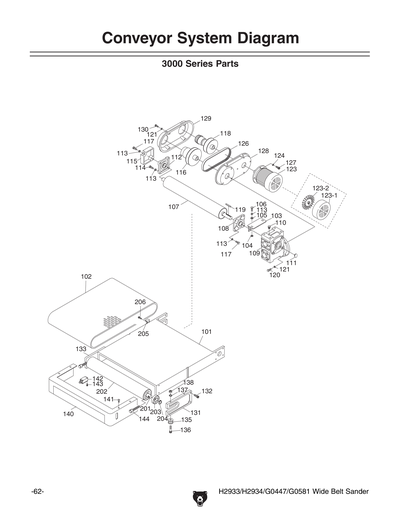 Parts for G0581 43