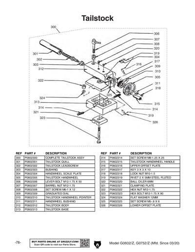 Part Diagram for G0602Z