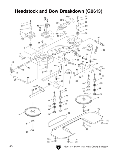 Parts for G0613 7