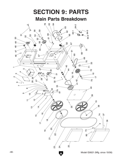 Part Diagram for G0621