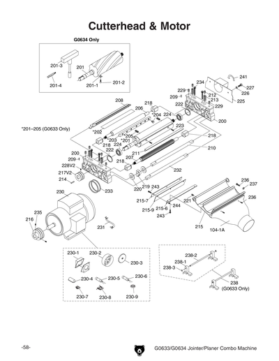 Part Diagram for G0633