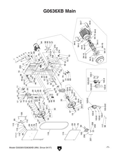 Part Diagram for G0636XB