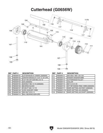 Part Diagram for G0656XW