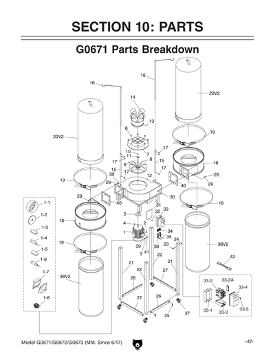Part Diagram for G0671