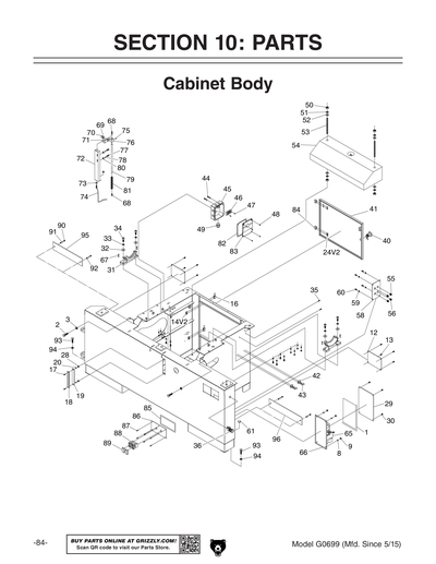 Part Diagram for G0699