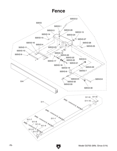 Part Diagram for G0700