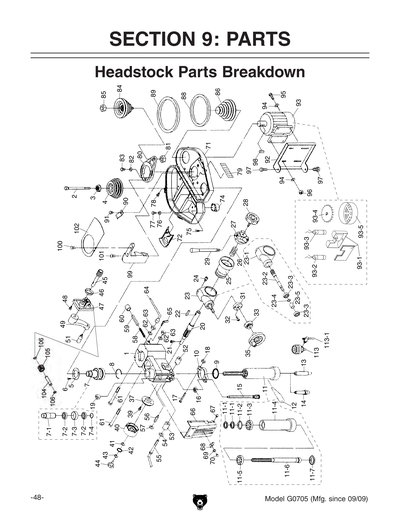 Part Diagram for G0705