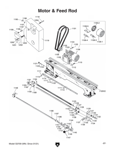 Part Diagram for G0709