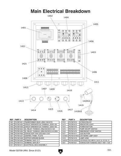 Part Diagram for G0709