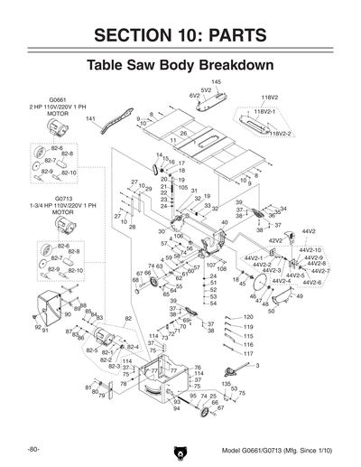 Part Diagram for G0713