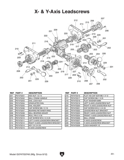 Part Diagram for G0747