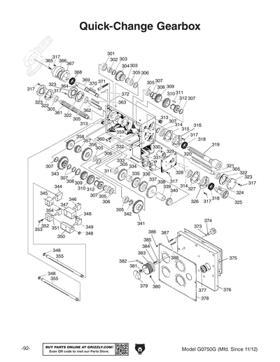 Part Diagram for G0750G
