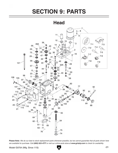 Part Diagram for G0754