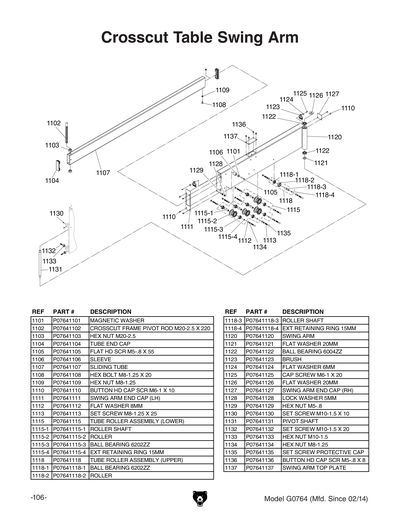 Part Diagram for G0764