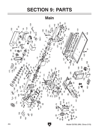 Part Diagram for G0765