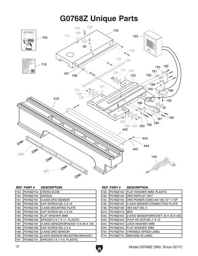 Part Diagram for G0768Z