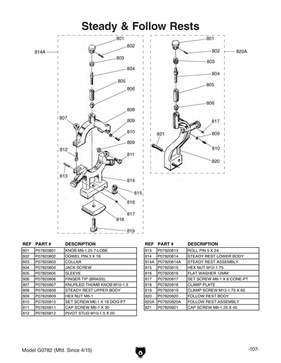 Part Diagram for G0782