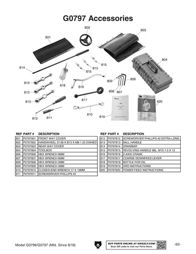 Part Diagram for G0797