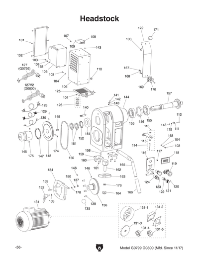 Part Diagram for G0800