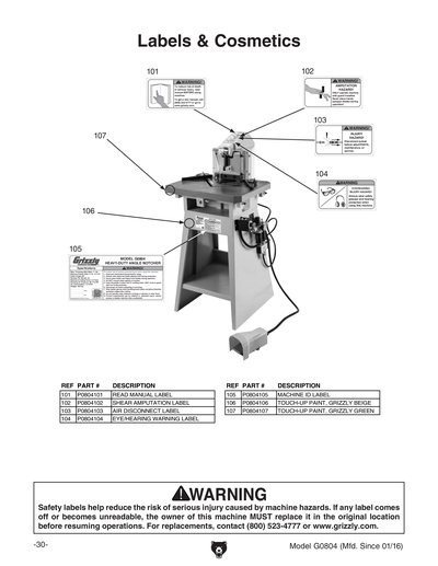 Part Diagram for G0804