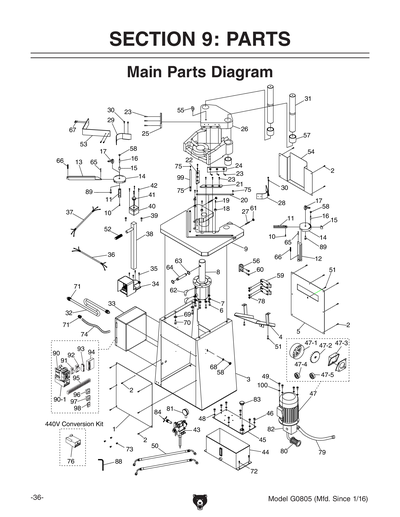 Part Diagram for G0805