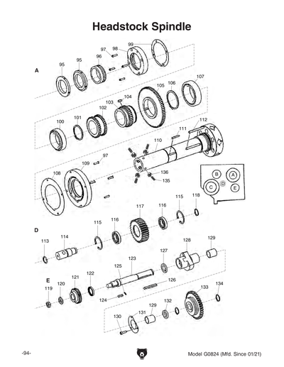 Part Diagram for G0824