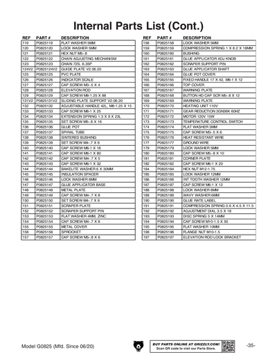 Part Diagram for G0825