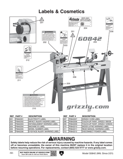 Part Diagram for G0842