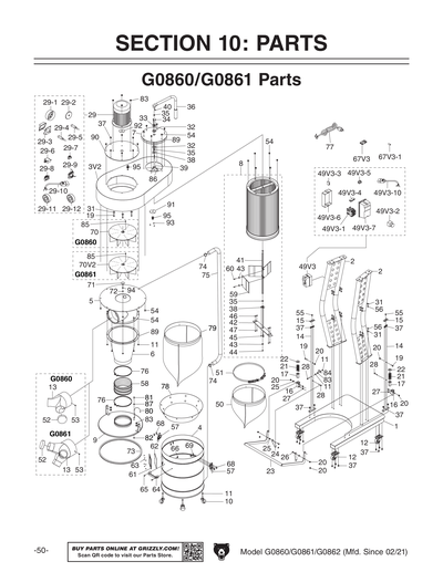 Part Diagram for G0861