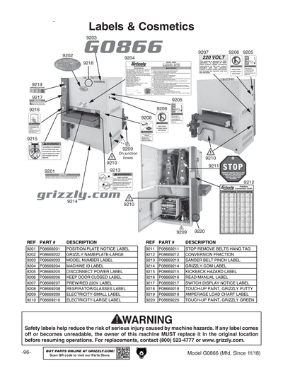 Part Diagram for G0866