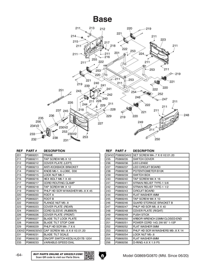 Part Diagram for G0869