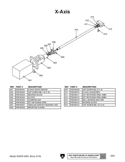 Part Diagram for G0876