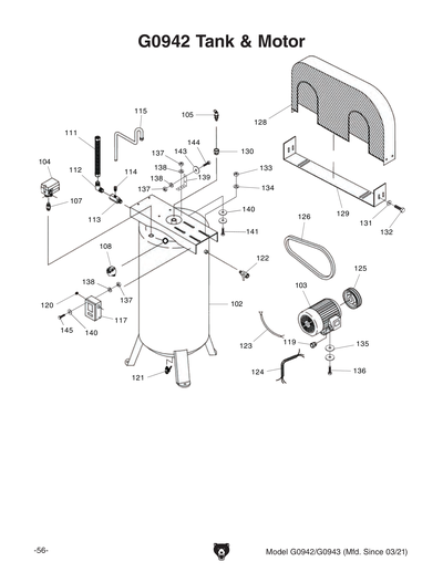 Part Diagram for G0943