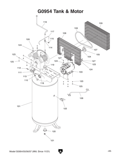Part Diagram for G0954
