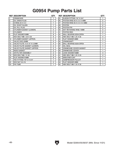 Part Diagram for G0956